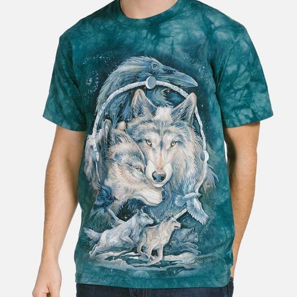 The Mountain Native American Wolves Wolf Bird In Spirit I Am Free Shirt S-3X - Picture 3 of 5